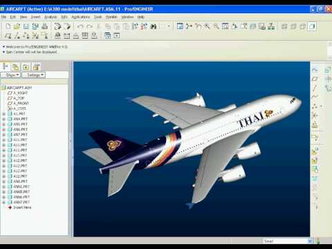 Aircraft in Creo (Thai A380)