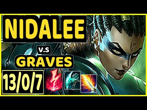 NIDALEE vs GRAVES - 13/0/7 KDA JUNGLE CHALLENGER GAMEPLAY - KR