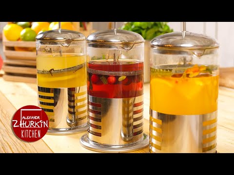 Три ТОПОВЫХ ЧАЯ с облепихой, с имбирем и ягодный/Полезный чай/Рецепт вкусного чая с имбирем и медом