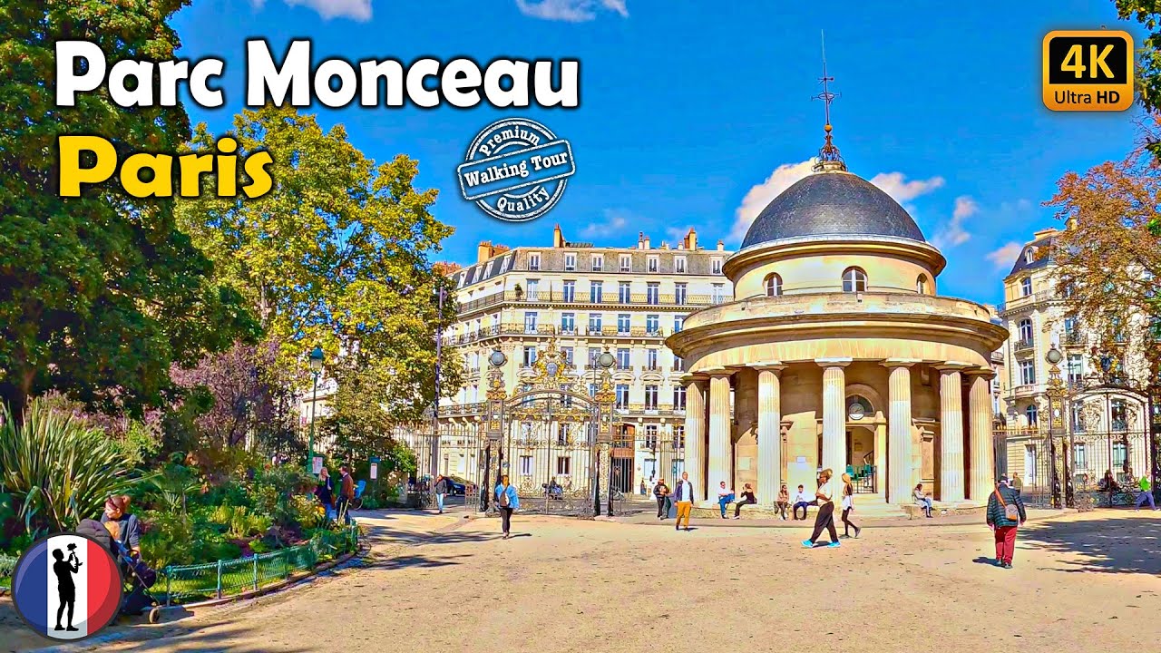 ???? ?? [4K] Paris 8th Arr. | Parc Monceau | A Sunny Autumn Day Walking Tour