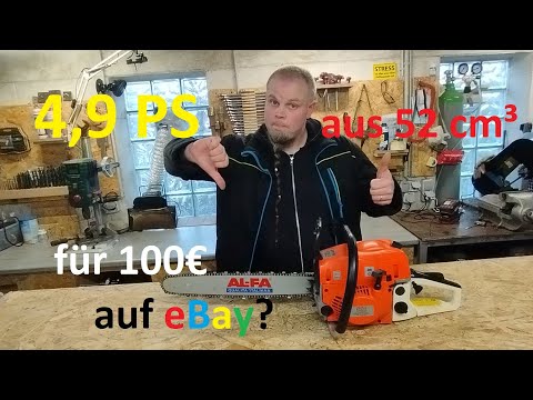 100€ Benzin Kettensäge von eBay / Amazon mit 4,9 PS - was taugt die AL-FA aus Italien/Polen/China ?
