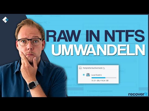 RAW in NTFS umwandeln und Daten retten - so geht's