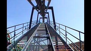 Batman The Ride (2002 Off-Ride Footage and Front Seat POV) - Six Flags Magic Mountain
