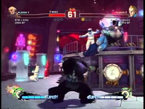 Super Street Fighter 4 - Abel(GungriffonEX) vs RTW x King(Gouken)