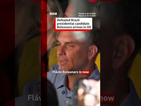 Defeated Brazilian presidential candidate Flávio Bolsonaro arrives in US. #BBCNews