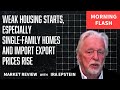 Morning Flash Weak Housing Starts Rising Import Export Prices Ira Epstein S Video For 5 16 2025