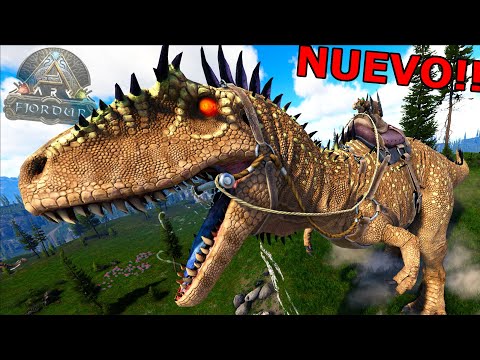 CARCHARODONTOSAURUS DOMESTICADO! NUEVO DINOSAURIO DIENTES DE TIBURON! último dinosaurio ARK Fjordur