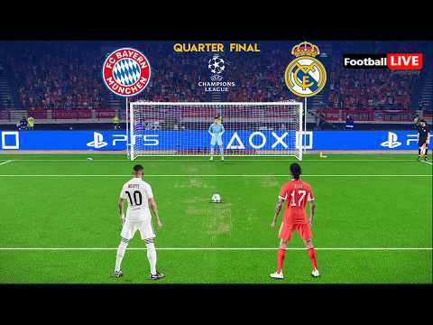 BAYERN MUNICH vs REAL MADRID - Penalty Shootout - UEFA Champions League 2026 Quarter Final | PES