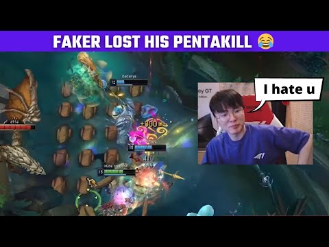 Faker lost his pentakill 🤣 T1 Stream Moments | T1 cute moments