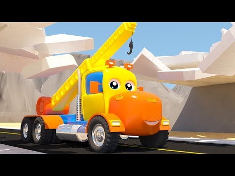 Mighty Machines at Work Repairing a Damaged Bridge | Kids Construction Trucks at the Job Site