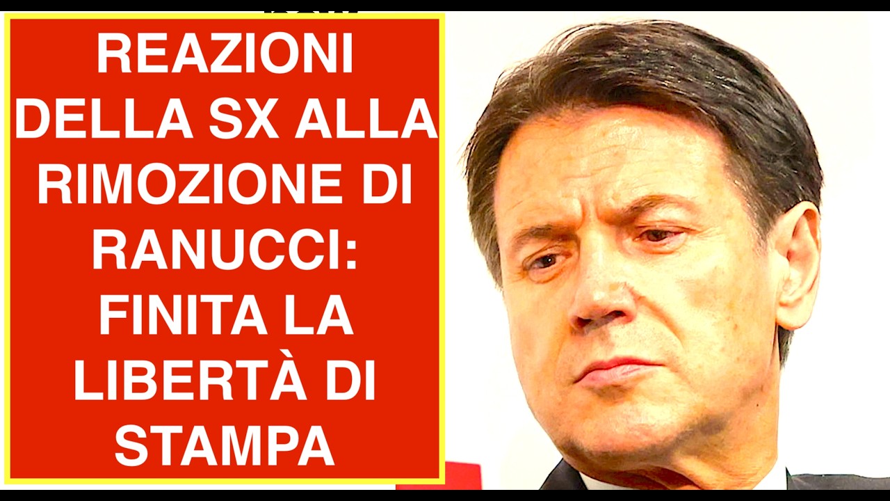 REAZIONI DELLA SX ALLA RIMOZIONE DI RANUCCI: FINITA LA LIBERTÀ DI STAMPA