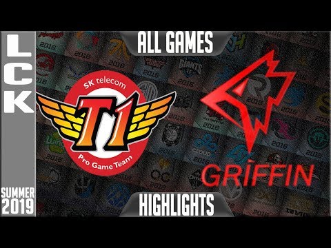 SKT vs GRF Highlights ALL GAMES | LCK Summer 2019 Week 3 Day 4 | SK Telecom T1 vs Griffin
