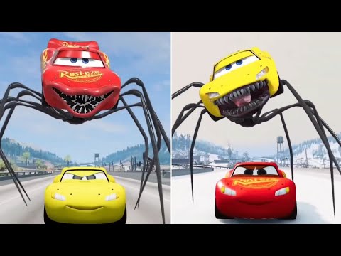 Lightning McQueen Head Eater Red 🆚 Lightning McQueen Head Eater Yellow - Coffin Dance Song (COVER)