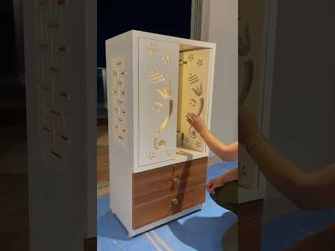 Space Saver Mandir 🛕 with Pocket Door #interiordesign #interior #mandir #shorts