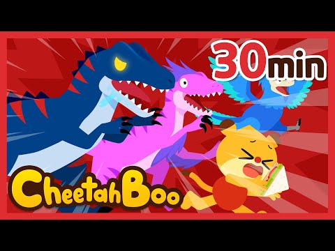 Run! Run! Dinosaurs are chasing me! | Dinosaurs for kids | Nursery rhymes & Kids Song | #Cheetahboo