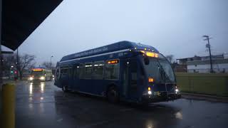 Pace: Western Av/79 St bound Axess BRT CNG 18506 Rt.349 leaving Harvey TC