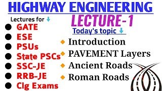 HIGHWAY ENGINEERING || Lecture-1 || Introduction || HIGHWAY MADE EASY || TRANSPORTATION MADE EASY