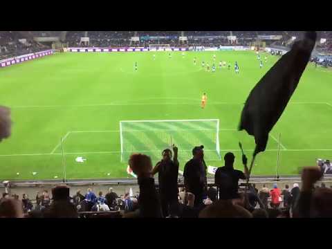 Strasbourg vs Ajaccio  " nouveau chant des ultra boys 90 "
