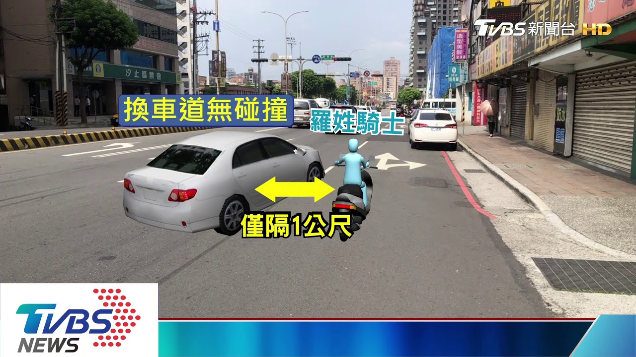 超車靠太近! 騎士受驚慘摔 控駕駛肇逃