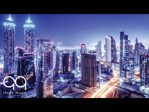 Deep Focus Music: Ambient Guitar for Studying & Relaxing 🔵 Cityscape Footage