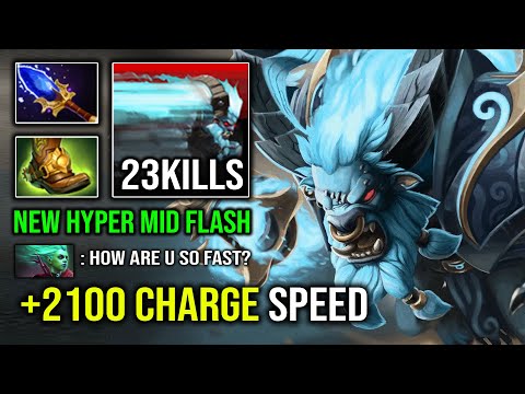 WTF Faster Than Flash +2100 Charge Speed Hyper Carry Mid Spirit Breaker 7.32e Dota 2