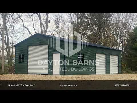 The Beer Barn: 24'×40'×10' All-Steel Garage & Workshop
