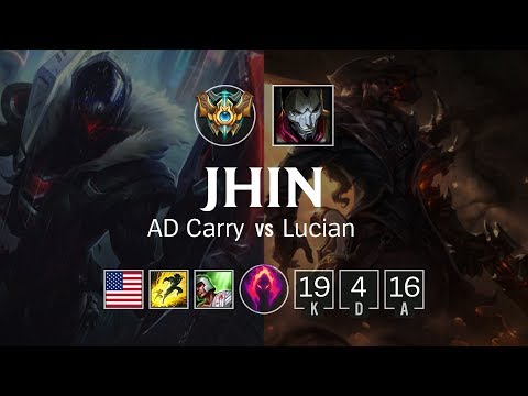 Jhin ADC vs Lucian - NA Grand Master Patch 8.24