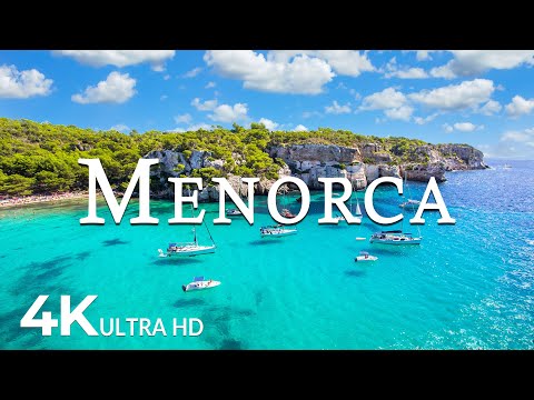 FLYING OVER MENORCA (4K UHD) - Soothing Music Along With Beautiful Nature Video - 4K Video ULTRA HD