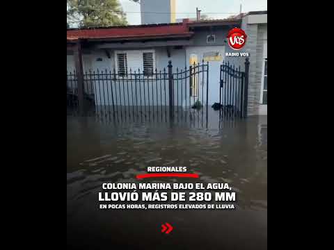 REGIONALES: COLONIA MARINA BAJO EL AGUA, LLOVIÓ MÁS DE 280MM.