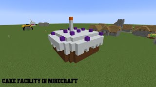 Cake facility in a cake building in Minecraft