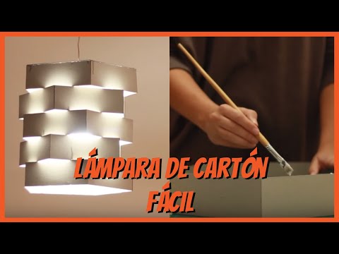 Hermosa Lámpara Reciclada Con Cartón
