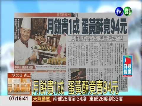 月餅貴1成 蛋黃酥竟賣94元