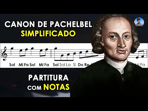 Canon de Pachelbel | Partitura com Notas para Flauta Doce, Violino + Playback no Piano Simplificado