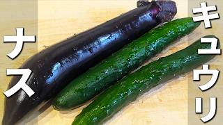 【きゅうりとナスのレシピ】塩昆布と和えるだけの簡単浅漬けレシピ！ご飯とよく合う漬物の作り方！作り置きも出来てお弁当のおかずにもピッタリです