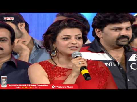 Kajal Cute Speech In Telugu - Govindudu Andarivadele Audio Launch Live - Ram Charan