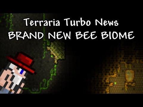 Terraria 1.2 - BEE BIOME, BEENADES, HONEY, WASPS,  AND NEW ITEMS!