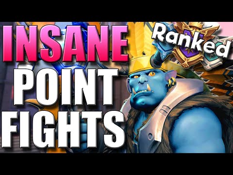 INSANE POINT FIGHTS | Damage Grohk Ranked Gameplay Paladins