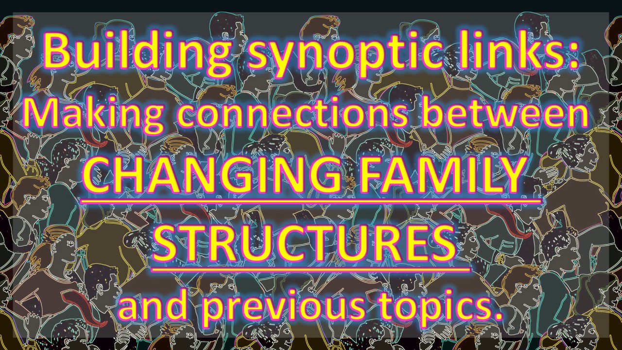 Sociology: Building synoptic links in Changing family patterns (Paper 2)