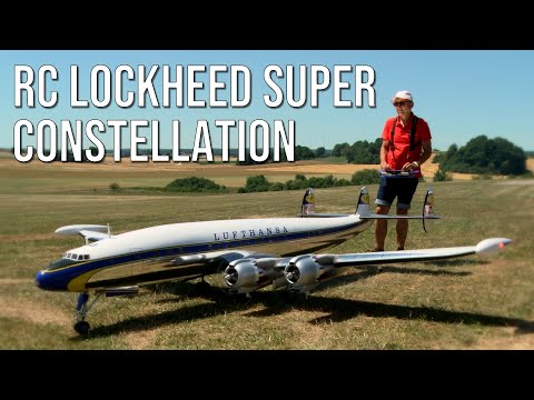 Wow! Beautiful! RC Airliner Lockheed Super Constellation - Flying and Engine Start Problems