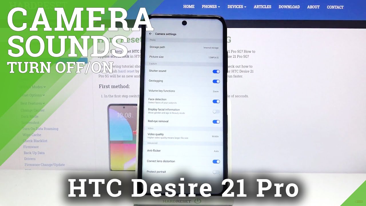 How to Customize Sounds in Camera in HTC Desire 21 Pro – Shutter Sound