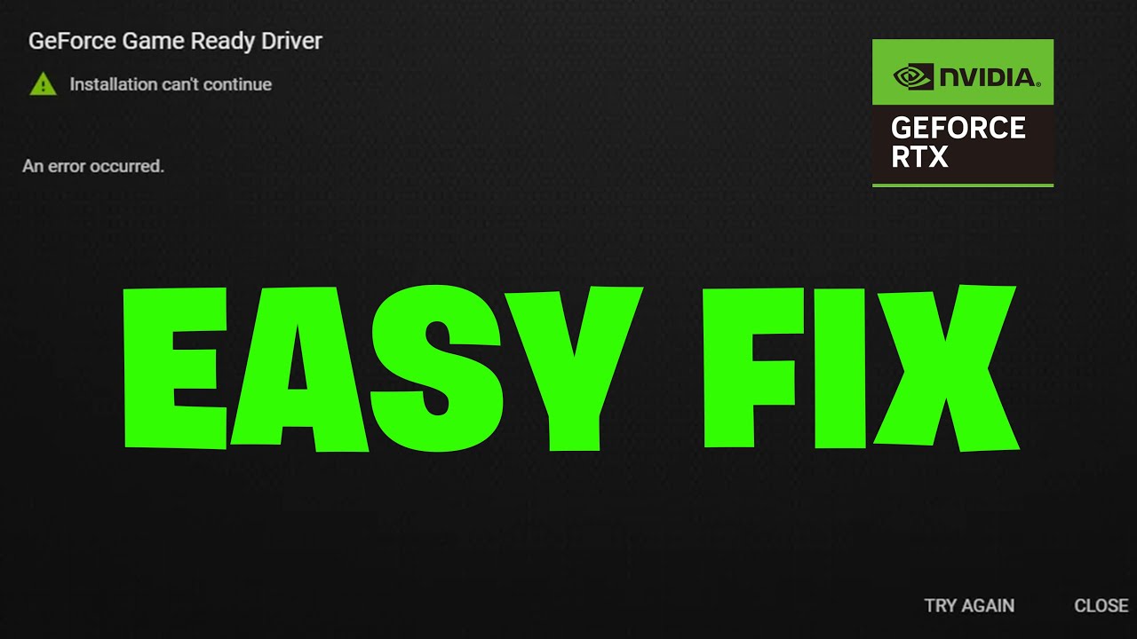 How To Fix GeForce Game Ready Driver Installation Error in Windows - NEW 2025