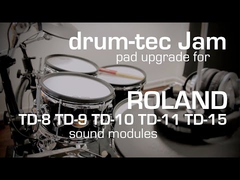 Roland TD-9 upgrade with drum-tec Jam electronic drum pads
