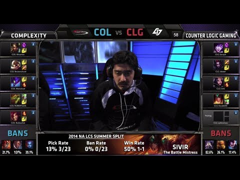 compLexity vs CLG | S4 NA LCS Summer split 2014 W2D2 | COL vs CLG G3