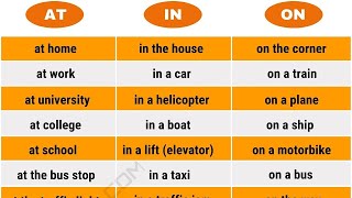 120+ Prepositional Phrases with AT, IN, ON in English