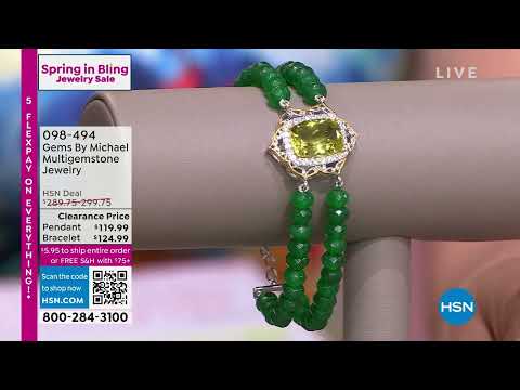 Gems By Michael Multigemstone Pendant with Bead Necklace