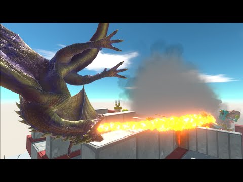 INCOMING BOULDERS IMPOSSIBLE CHALLENGE WITH ALL UNITS - ANIMAL REVOLT BATTLE SIMULATOR