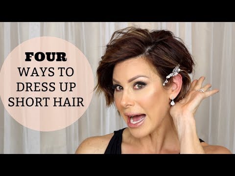 STYLING SHORT HAIR: 4 Hairstyles with Curls & Updos...