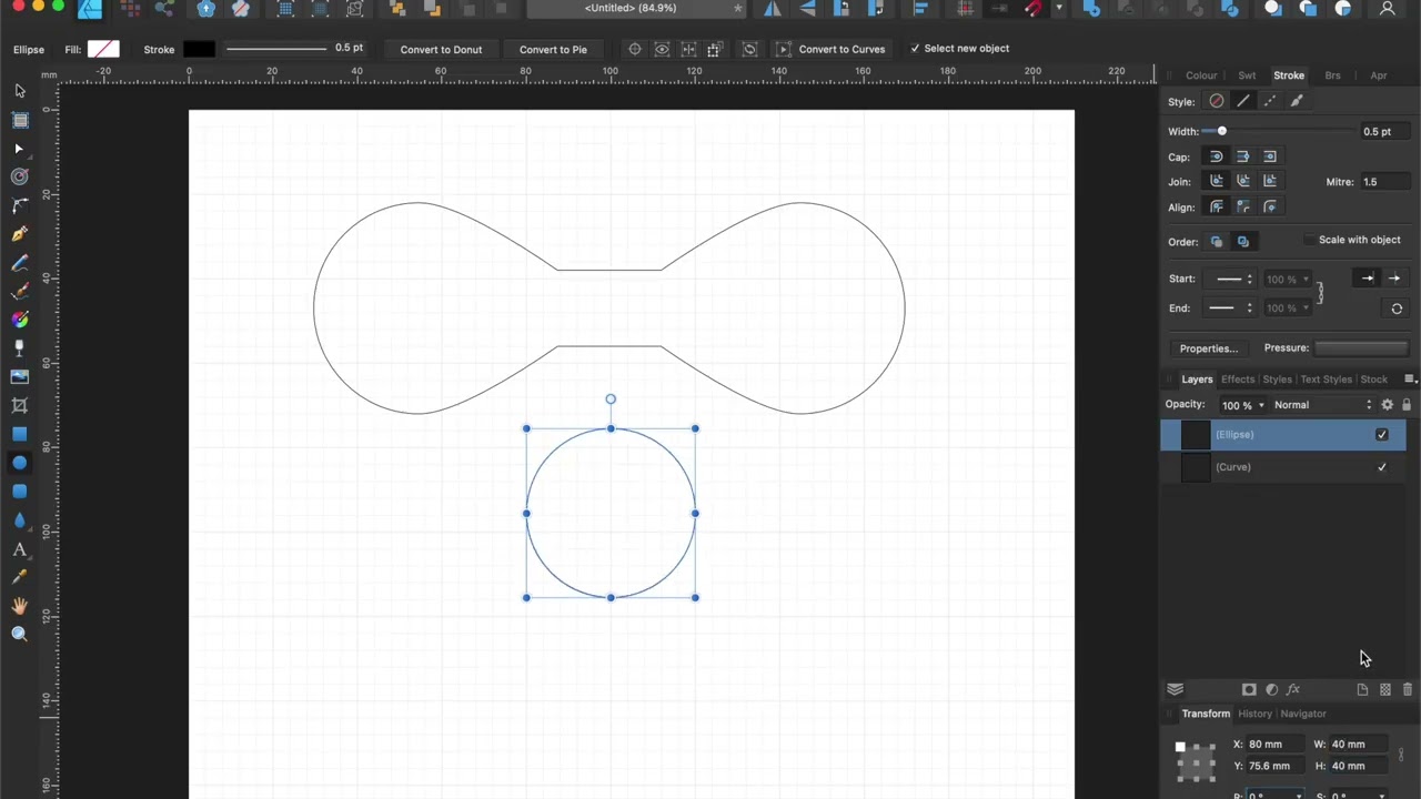 Affinity Designer tutorial, making a digital pattern for leather craft.
