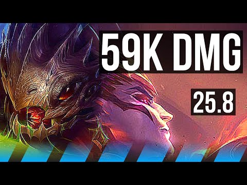KOG'MAW vs VLADIMIR (MID) | 9 solo kills, 59k DMG, Dominating | EUW Diamond | 25.8