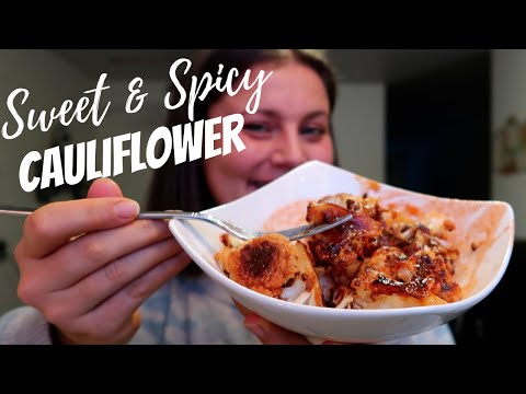 Sweet and Spicy Buffalo Cauliflower Wings (oil free, vegan recipe)